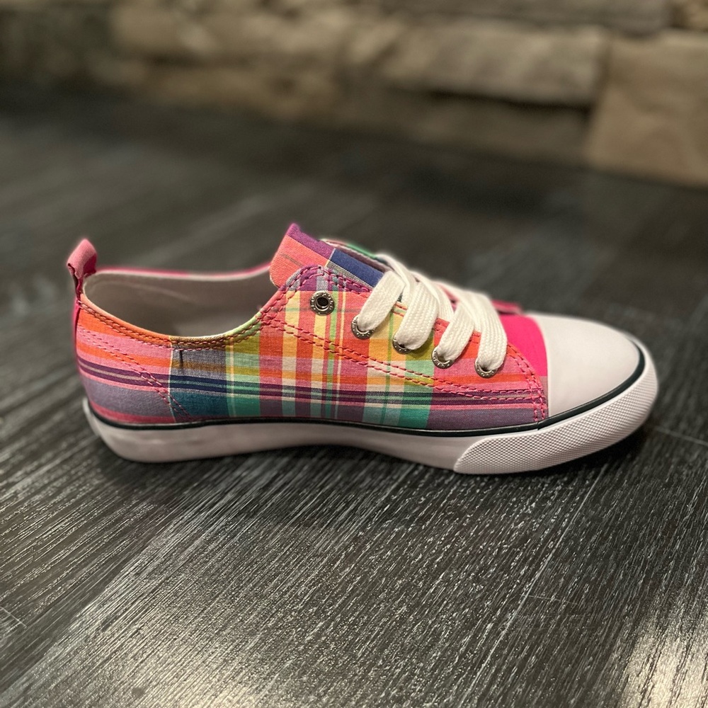 Polo Ralph Lauren Harbour Low pink Shoes Sneakers new GS Youth Girls Size 3 - Picture 3 of 13